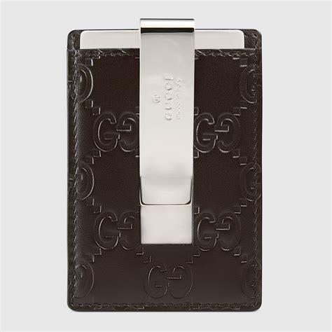 gucci gg milled money clip|Gucci black leather clip.